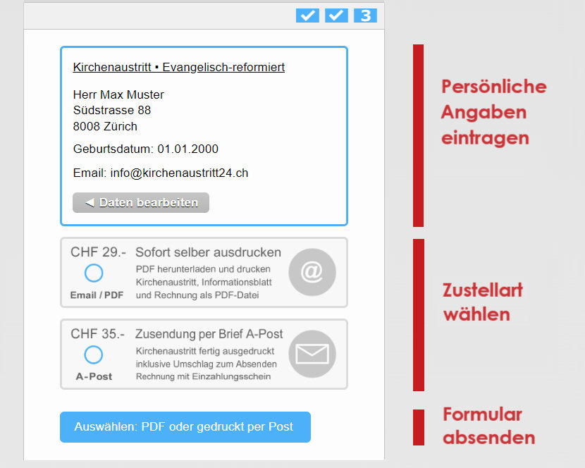Anleitung Formular Kirchenaustritt