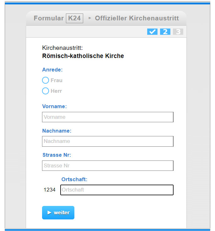 Formular Austritt Kirche Seite 2